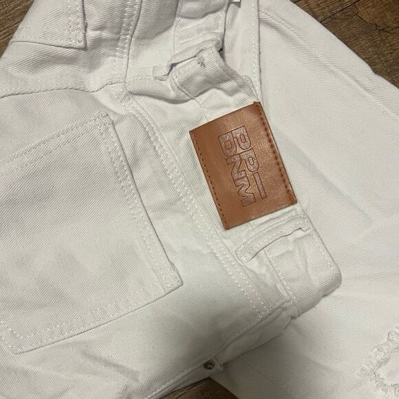 Princess Polly Cece Hammer Wide Leg Knee Rip white Jeans - Picture 8 of 12